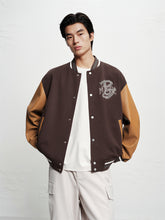 Men's Colorblock Embroidered Baseball Jacket